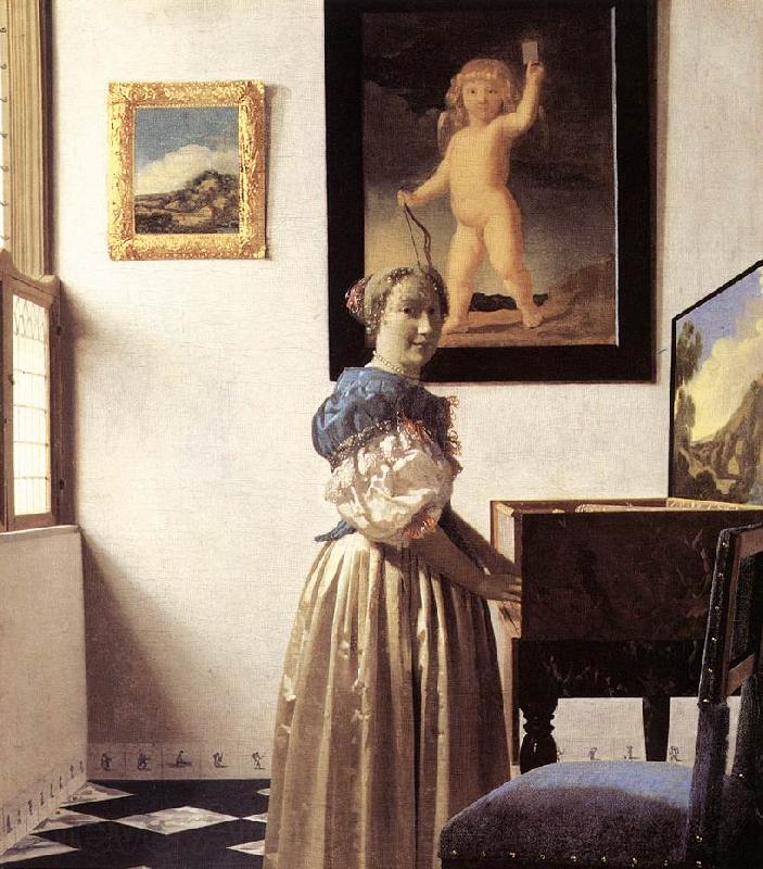VERMEER VAN DELFT, Jan Lady Standing at a Virginal er Germany oil painting art